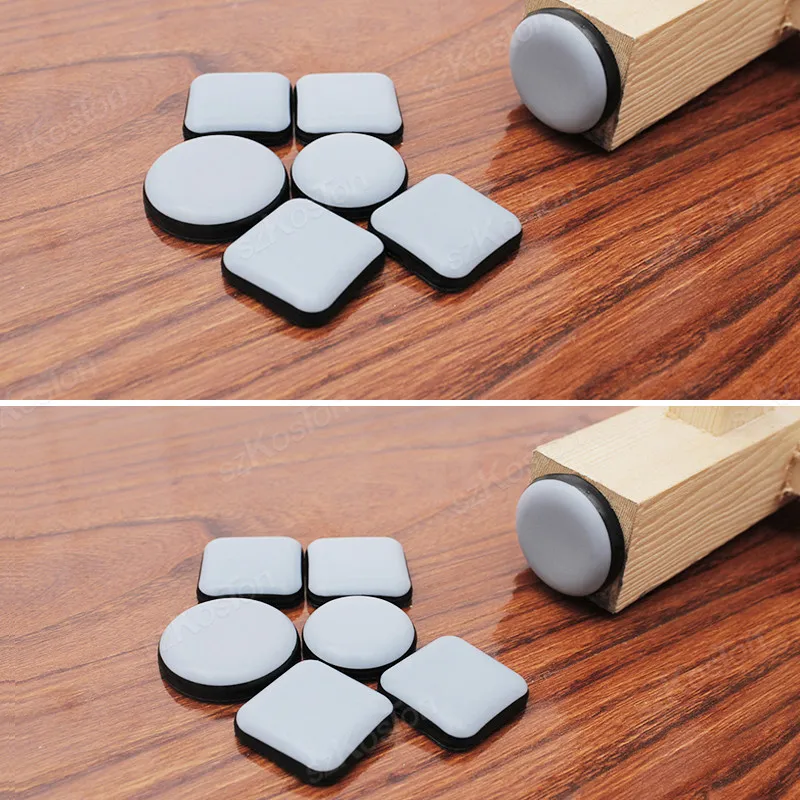4 ชิ้น/ล็อตฟุตเครื่องร่อนเลื่อนแผ่นเฟอร์นิเจอร์ Sliders เฟอร์นิเจอร์เครื่องร่อน PTFE Floor Mover Pads สําหรับครัวเรือนป้องกัน
