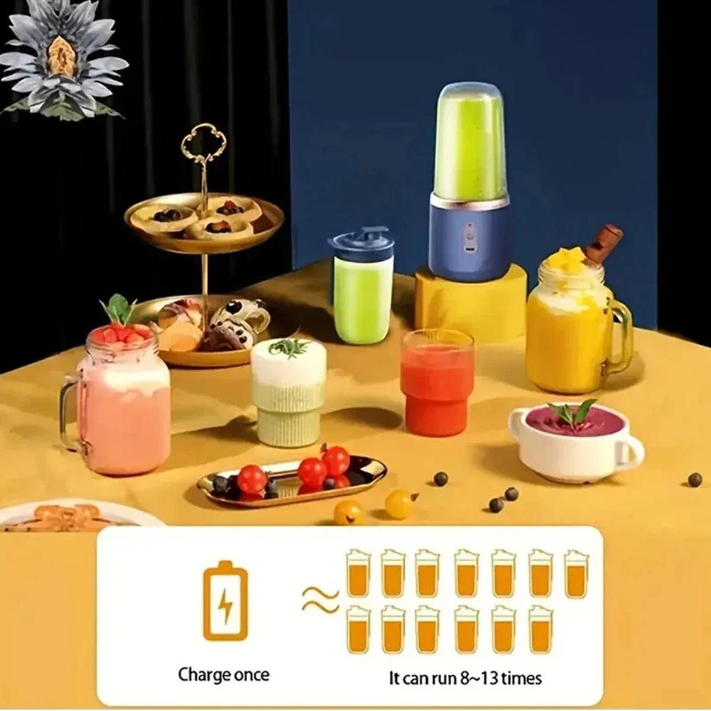Tragbare elektrische Entsafter blau rosa ABS Tasse Multifunktions Obst Gemüse Lebensmittel Mixer Milchshake machen Mixer wiederaufladbar