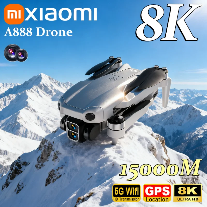 Xiaomi A888 Pro VR Drone 8K Professionele Antenne HD Dubbele Camera Intelligente Opstakel vermijden Borstelloze Power Opvouwbare Speelgoed UAV