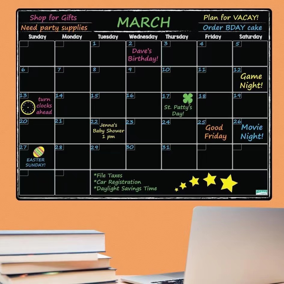 Blackboard Stickers Chalk Board Erasable PVC Draw Mural Decor ChalkBoard Wall Sticker for Kids Rooms Bedroom Office 45x200cm