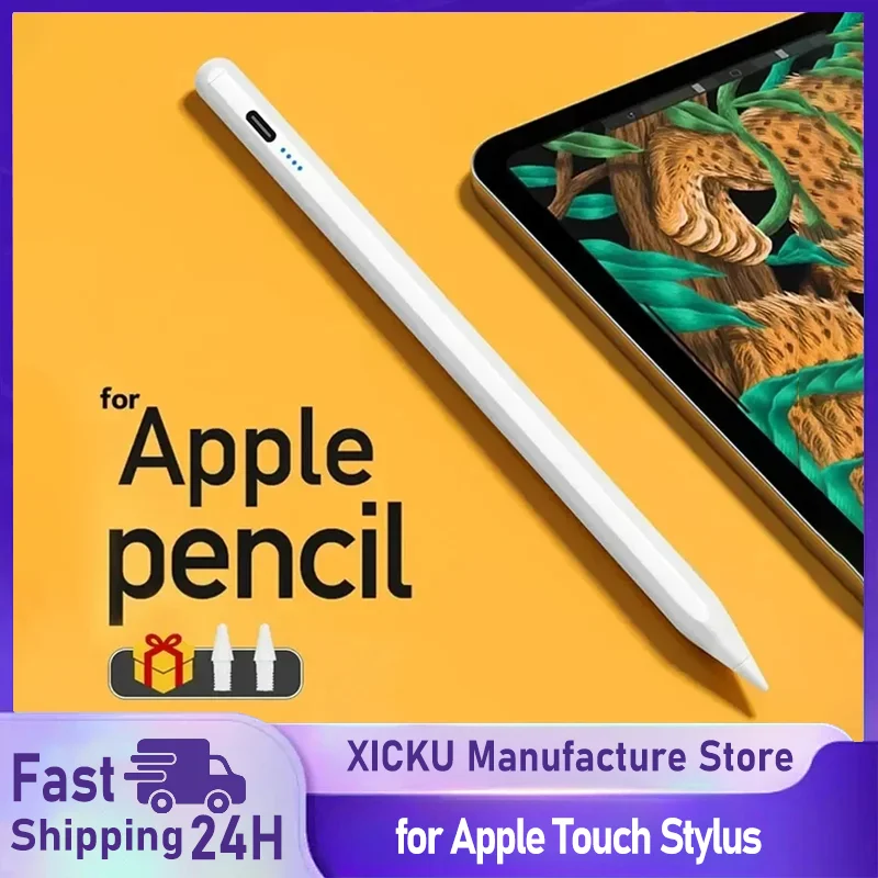 Para apple lápis palma rejeição power display ipad lápis caneta para ipad 2025 2024 2023 2022 2021 pro ar mini caneta específica