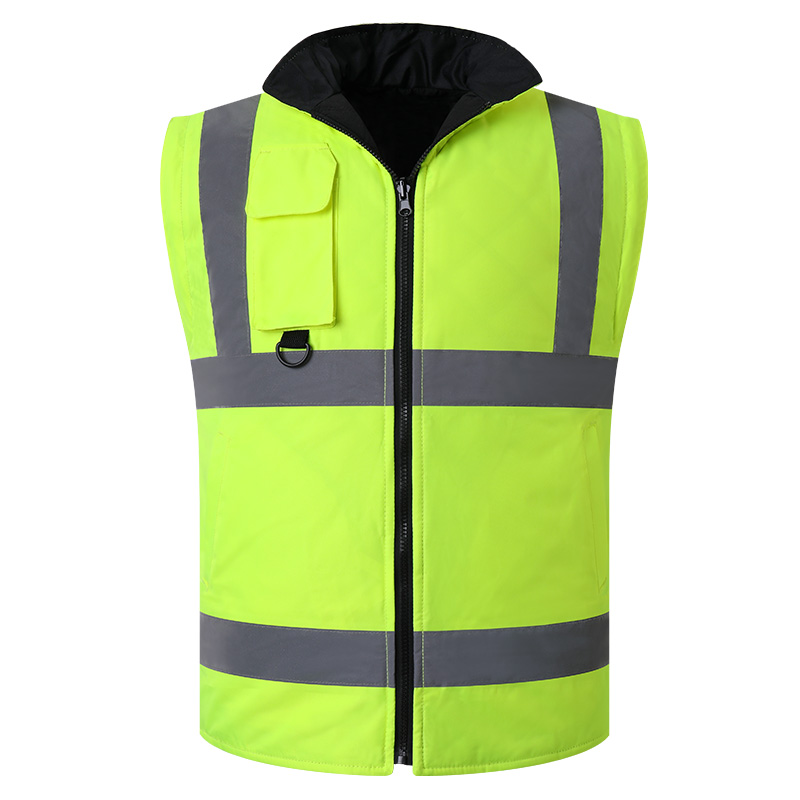 Sicherheitsjacke, reflektierend, wasserdicht, winddicht, kältebeständig, Hi Vis 7-in-1-Parka, Windjacke, Arbeitskleidung mit abnehmbarem Baumwollfutter