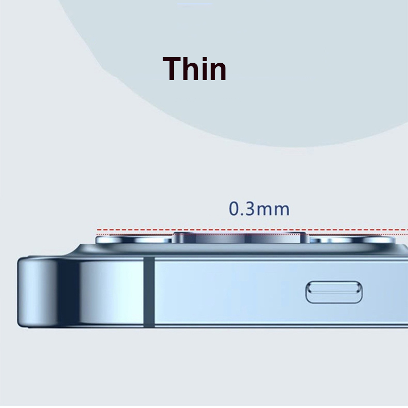 Protector de anillo de Metal para lente de cámara, Protector de cristal para iPhone 11, 12, 13 Pro Max, 12Pro, 13Pro, 14 Pro Max