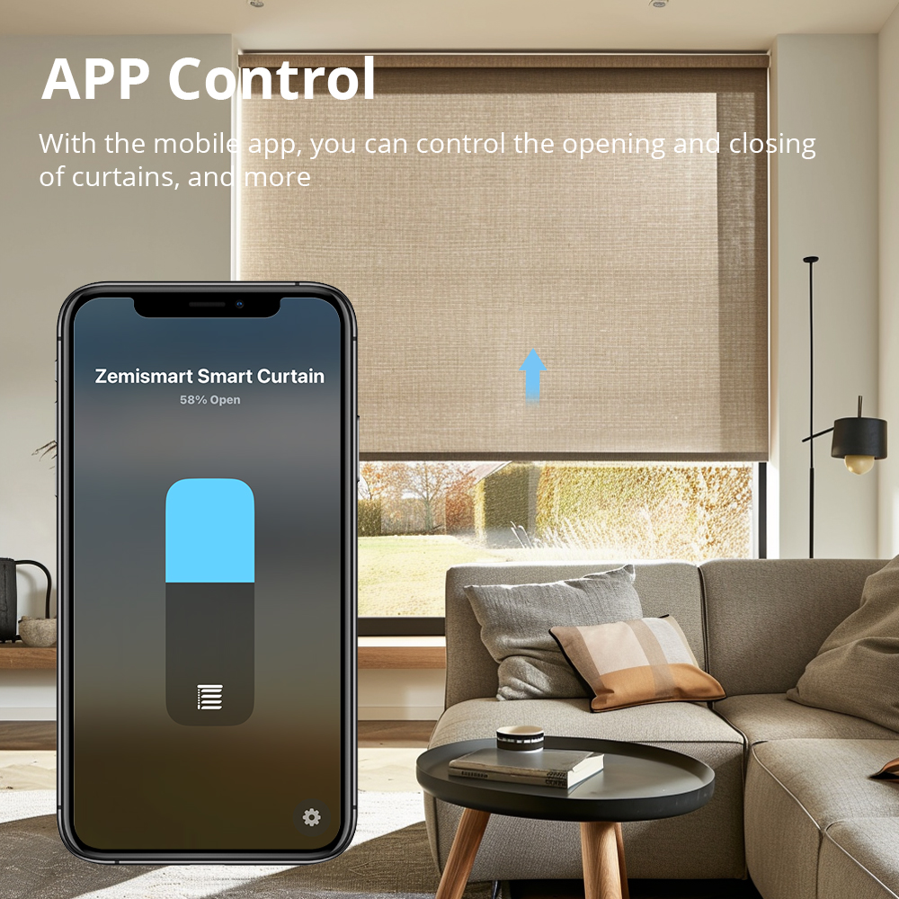 Zemismart 2N บม่านบังตามอเตอร์สำหรับ37, 38มม. หลอดบ้าน Google ควบคุมการทำงานของเครื่องยนต์ชัตเตอร์อัจฉริยะ