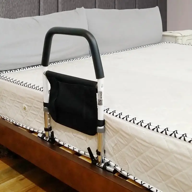 Trilhos de cama sênior com alça antiderrapante, segurança para adultos idosos, bolso de armazenamento, barandilla personas, móveis para idosos