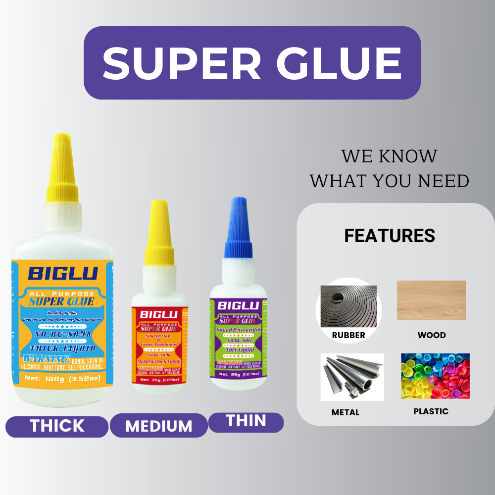 PVC,木材,金属,プラスチックなどの液体スーパーグルー,汎用,薄い,中程度,厚い,プレミアム,ca,接着剤,高速接着