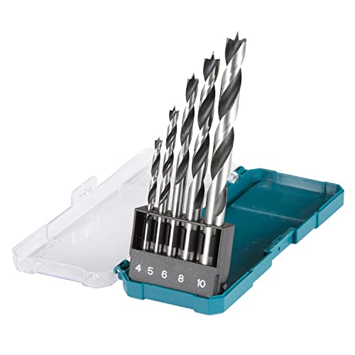 Makita D-72861 Wood Drill Bit Set 5PCS 4MM 5MM 6MM 8MM 10MM