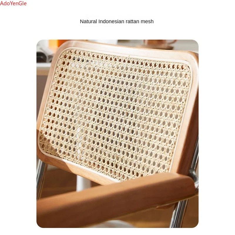 Log Ancient Rattan Woven Computer armchair Home Office Nordic Retro Lifting Rotating Universal Wheel Room Casual Game Chair