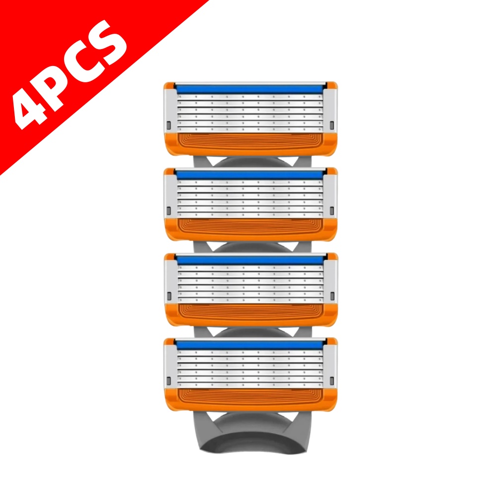 High Quality 5 Layers Manual Shaver Razor With 4 Replaceable Heads Blade Brand universal Handle & Head