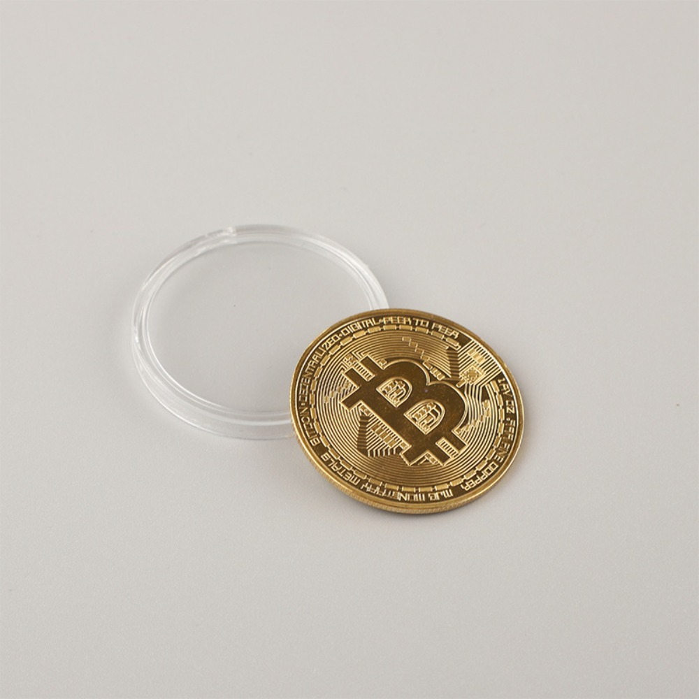 1 Uds. Monedas de oro Bitcoin monedas virtuales monedas conmemorativas pequeños regalos Bitcoin comercio exterior