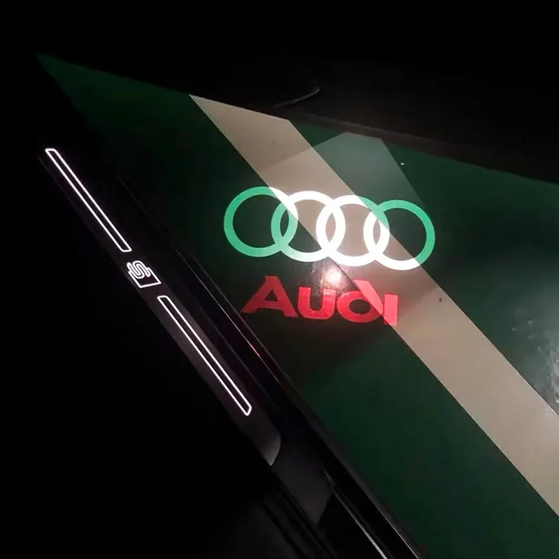 2 шт. светодиодные лампы приветствия двери автомобиля с логотипом проектора для Audi Sline RS A3 A4 A5 A6 A7 A8 S3 S4 Q2 Q3 Q5 Q7 S6 RS3 RS5 RS6