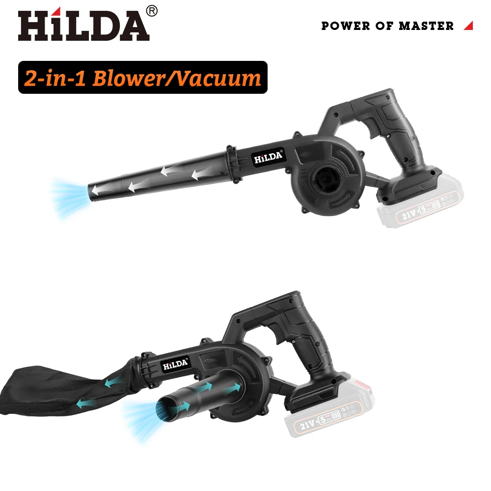 HILDA 2IN1 Cordless Electric Air Blower Dust Collector Computer Cleaning Tool Compatible with Makita Battery Power Tools