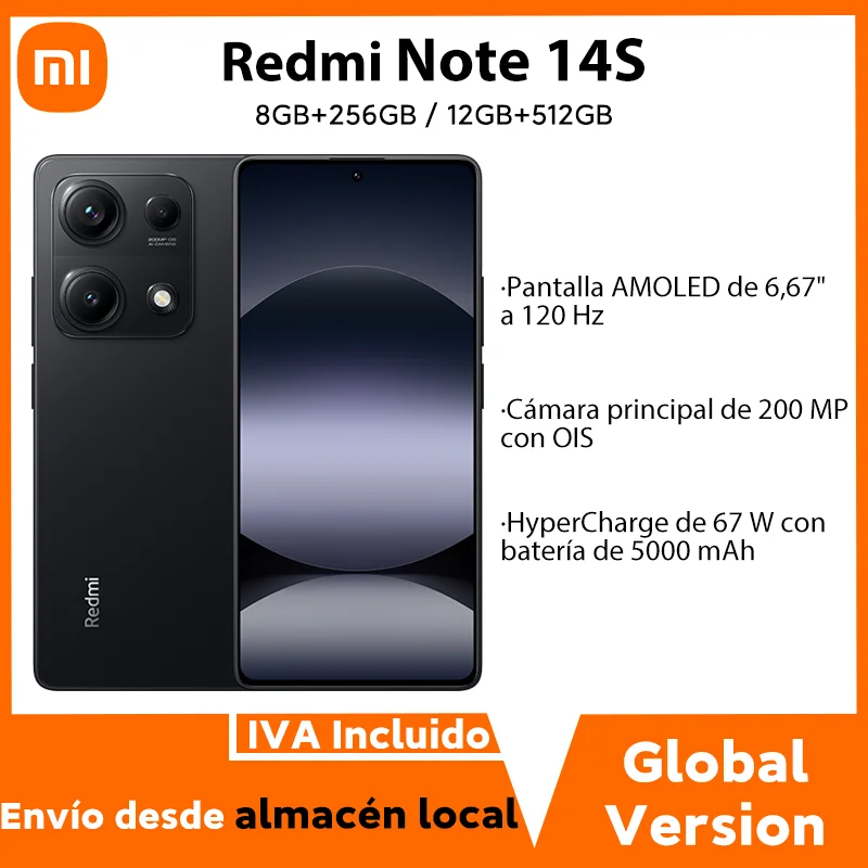 Versione globale Redmi Note 14S MediaTek Helio G99 Ultra 200MP pro grado Al sistema di telecamere 6,67" AMOLED 120Hz Display 5000mAh