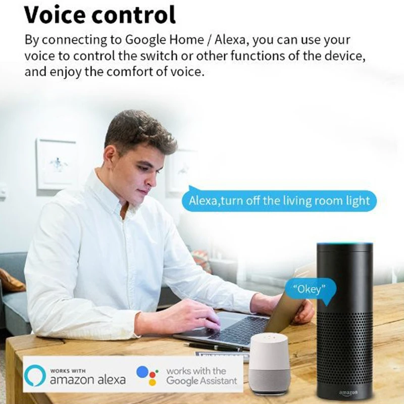 Interruptor wi-fi inteligente, módulo de interruptores de luz para casa inteligente, controle bidirecional, aplicativo cozylife, funciona com alexa, google home, alice smartthings