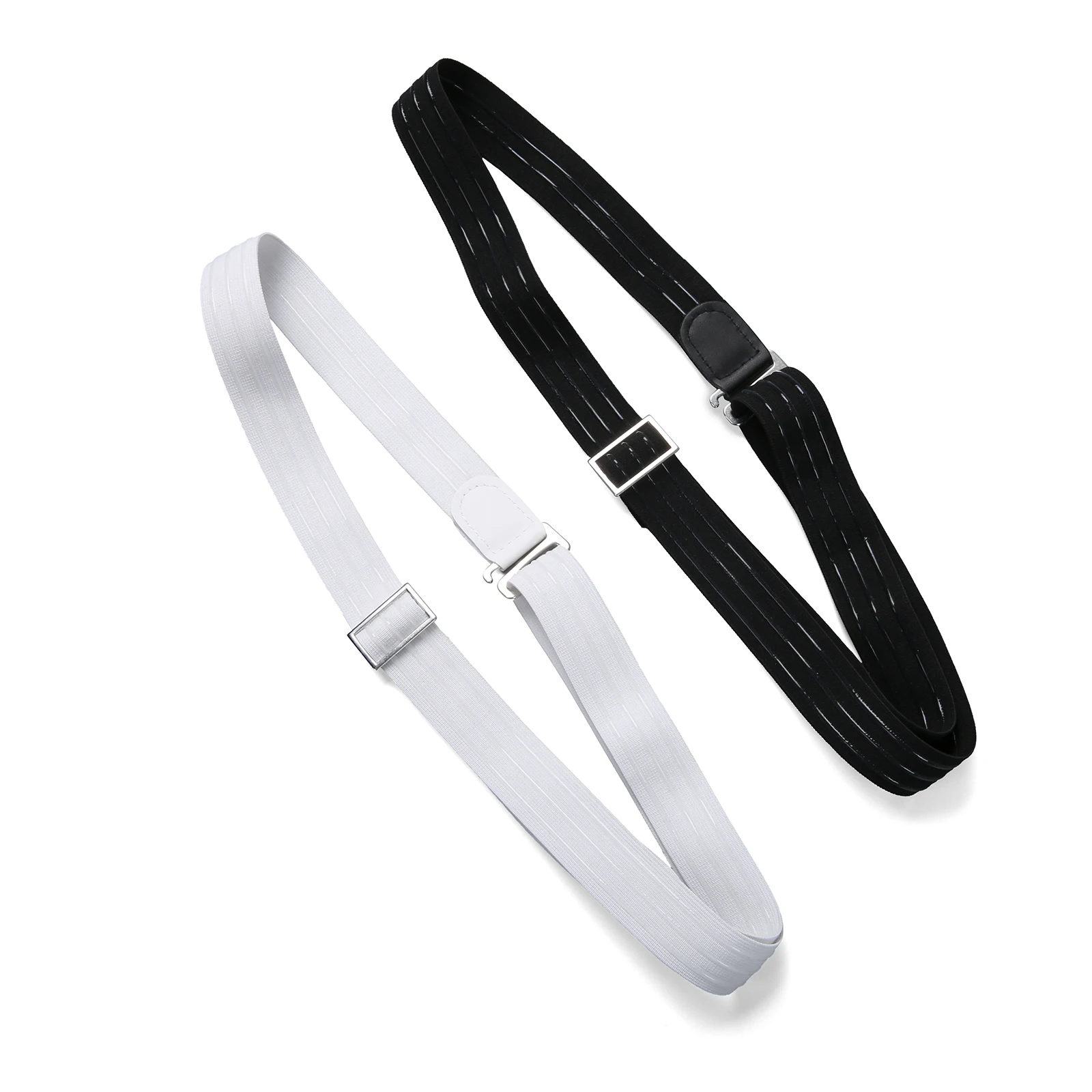 Cinturón elástico antiarrugas para hombre y mujer, soporte antideslizante ajustable para mantener la camisa, cinturón de bloqueo, 2,5 cm/1 pulgada