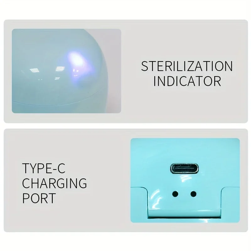 Przenośny smoczkowy sterylizator Mini sterylizator na światło ultrafioletowe sterylizować w 3 min USB do smoczka butelki gryzaki