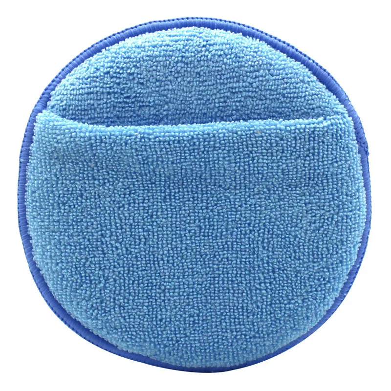 รถขัดฟองน้ําแว็กซ์ Pad 5 นิ้ว 125 มม.ไมโครไฟเบอร์รอบรถจักรยานยนต์ Auto Wax Applicator ภาษาโปลิชคําโฟมฟองน้ําทําความสะอาดเครื่องมือ