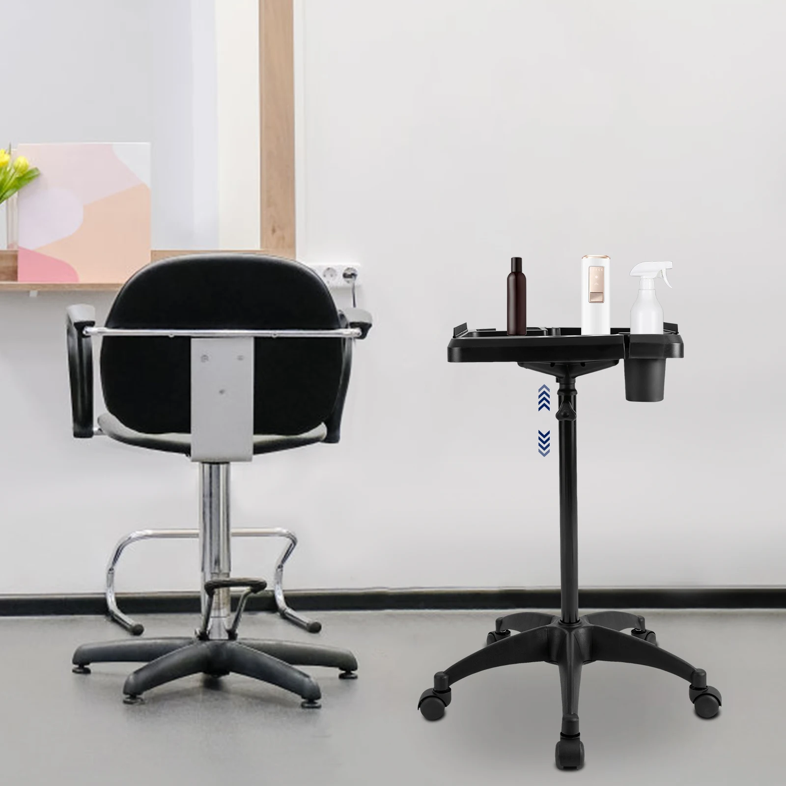Carrello per attrezzi per estensione dei capelli Vassoio mobile per parrucchiere con 5 ruote Carrello per parrucchieri Strumenti per parrucche Tavolo per estensioni dei capelli