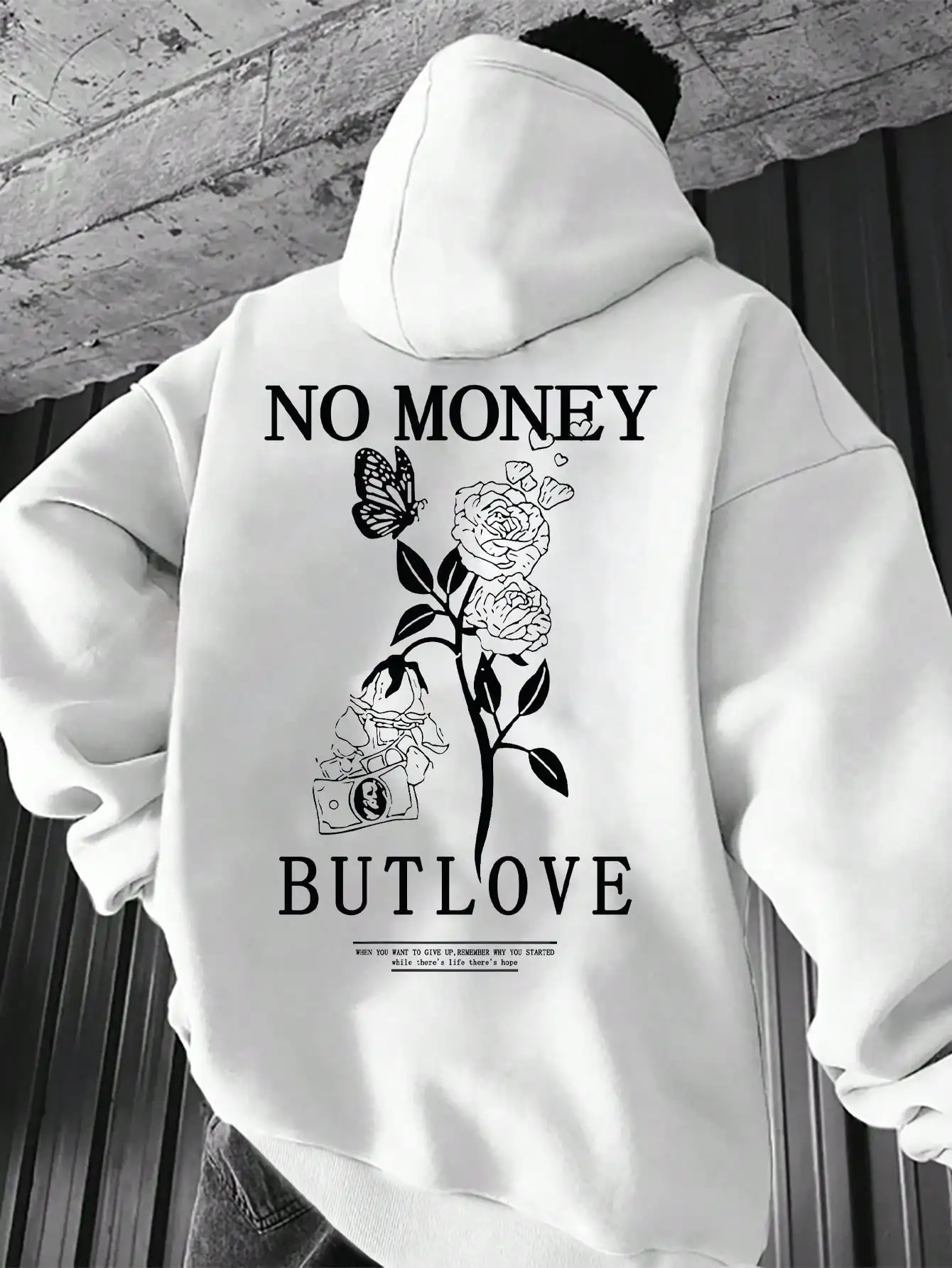Moda primavera e outono casal estilo jaqueta com capuz novo solto masculino floral carta impressão com capuz moletom de lã S-3XL