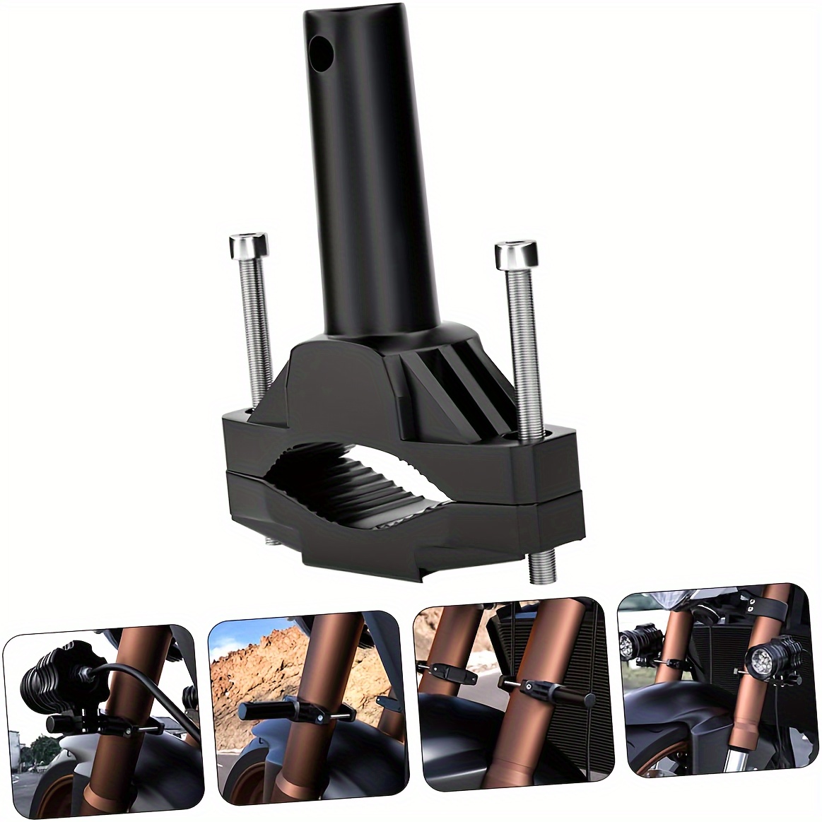 Suporte universal para farol de motocicleta, holofotes modificados para lâmpada de neblina, suporte de fixação, suporte de extensão