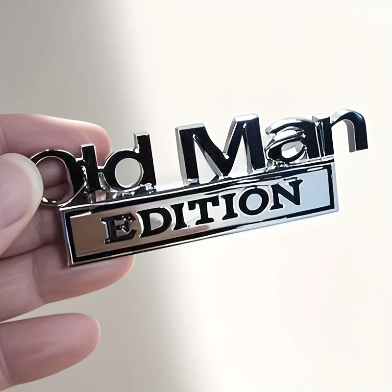Homem velho edição 3d emblema adesivo distintivo fender decalques engraçados carro caminhão substituição porta decoração para carro universal suv