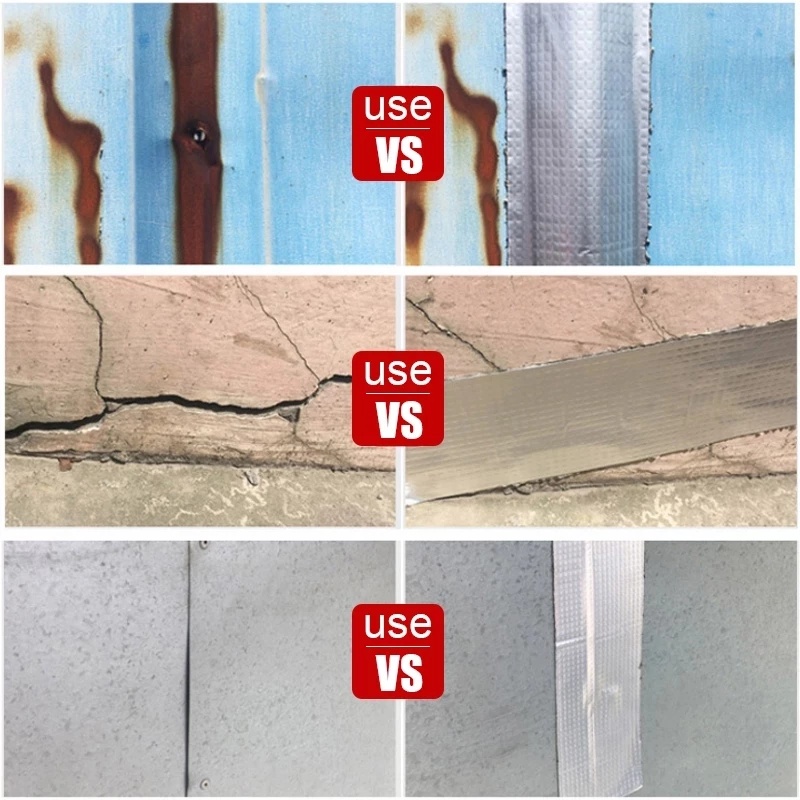 Cinta impermeable a prueba de fugas para techo, cinta adhesiva de papel de aluminio, reparación de grietas, tuberías antifugas, paredes, pegatina para fugas, cintas súper Nano