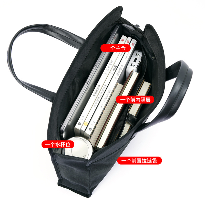 Novo masculino oxford casual maleta multi-camada a4 escritório saco com zíper grande capacidade saco de negócios masculino bolsa de negócios conferência