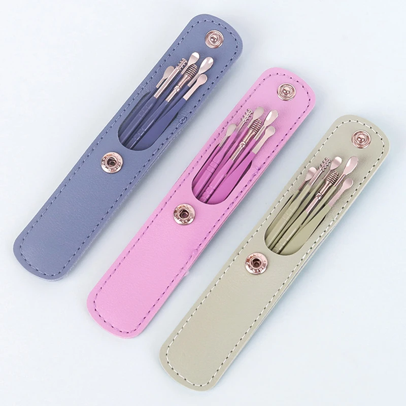 6Pcs Ear Cleaner Ear Wax Remover Cleaning Kit Pick Earwax Curette Spoon Care Removal Tool for Baby Adults Ear Care Set