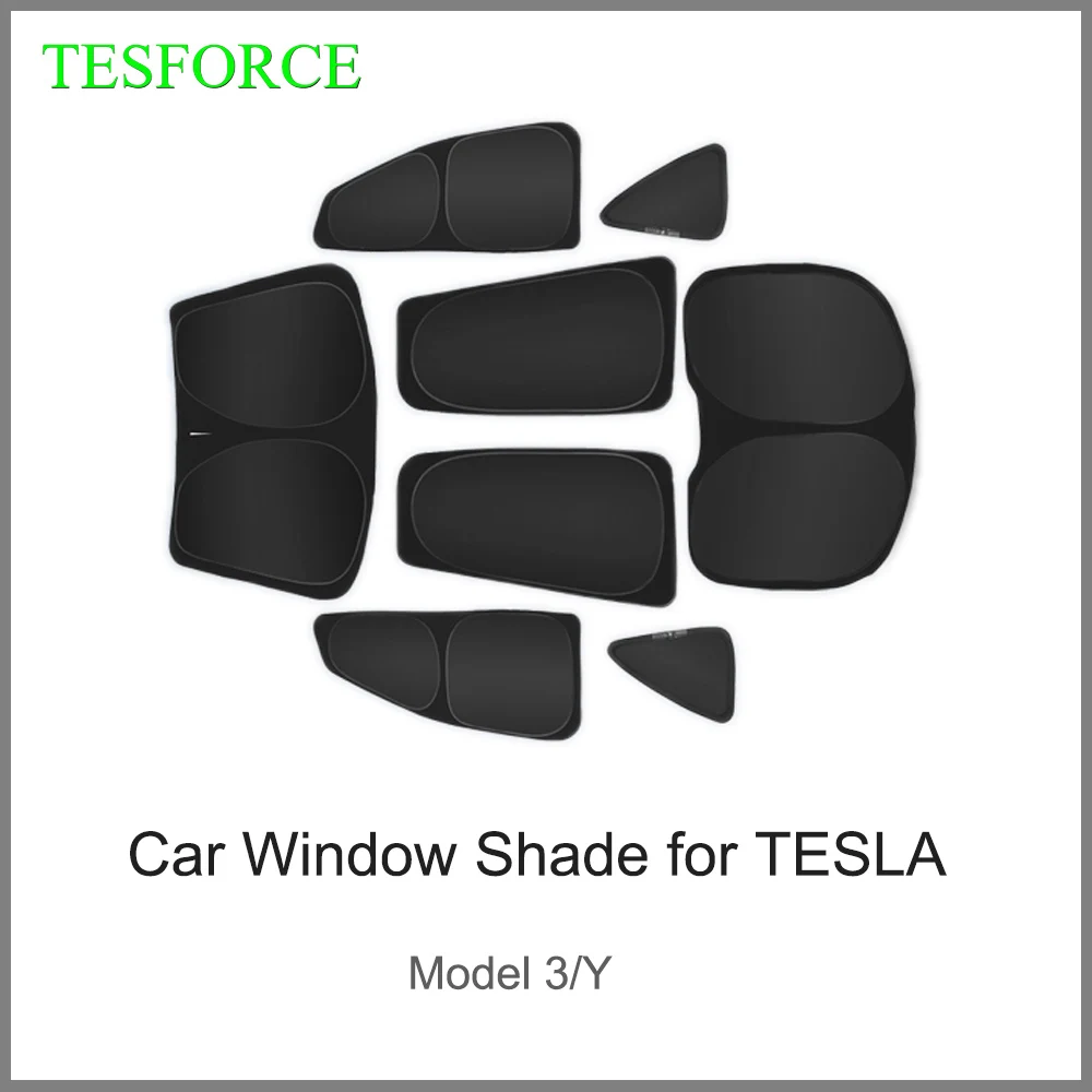 Parasol de coche para Tesla Model 3 Y 2017-2025, cubierta protectora para parabrisas, ventana lateral delantera, privacidad, sombreado ciego para niños