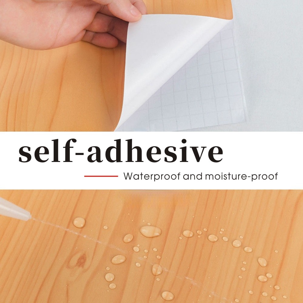 Papel de parede de pvc com grão de madeira, 55cm de largura, para porta, guarda-roupa, mesa, móveis, à prova d'água, adesivos autoadesivos, decoração de casa, filme