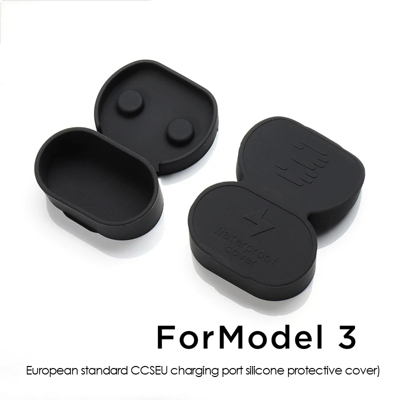 Funda de silicona para cargador de coche, cubierta protectora para puerto de carga a prueba de polvo, impermeable, Model 3 para Tesla, EU