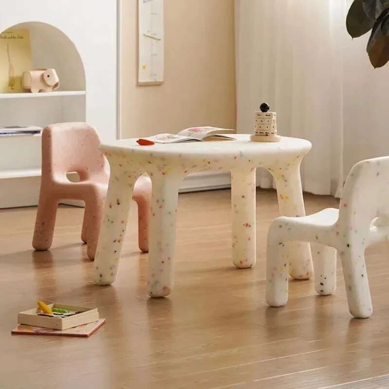 Modern Study Table and Chairs Set for Kids Table Chair Stool Kindergarten Plastic Children Strong Durable Tables Furniture g
