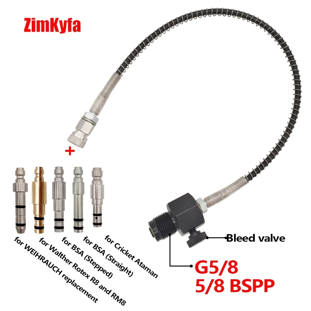 Scuba G5/8" DIN 232/300 BAR Fill Station Adapter for FX Hatsan SMK BSA,Cricket Ataman,Walther Rotex R8,WEIHRAUCH Refill Charging
