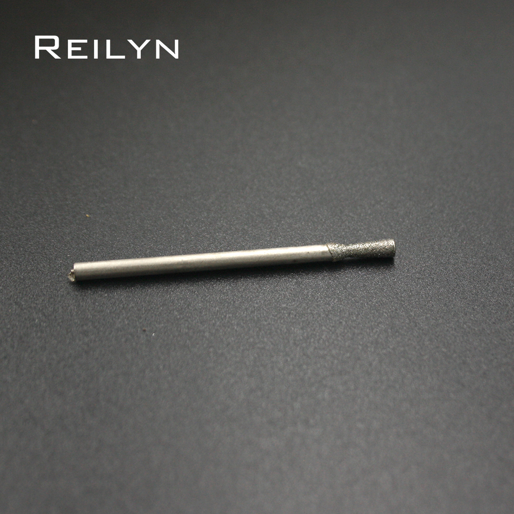 80 teile/satz Schleifen Bits Diamant Grat Dremel Polieren Kopf für Dreh Werkzeug Gravur Glas Jade Stein 2,35mm Schaft