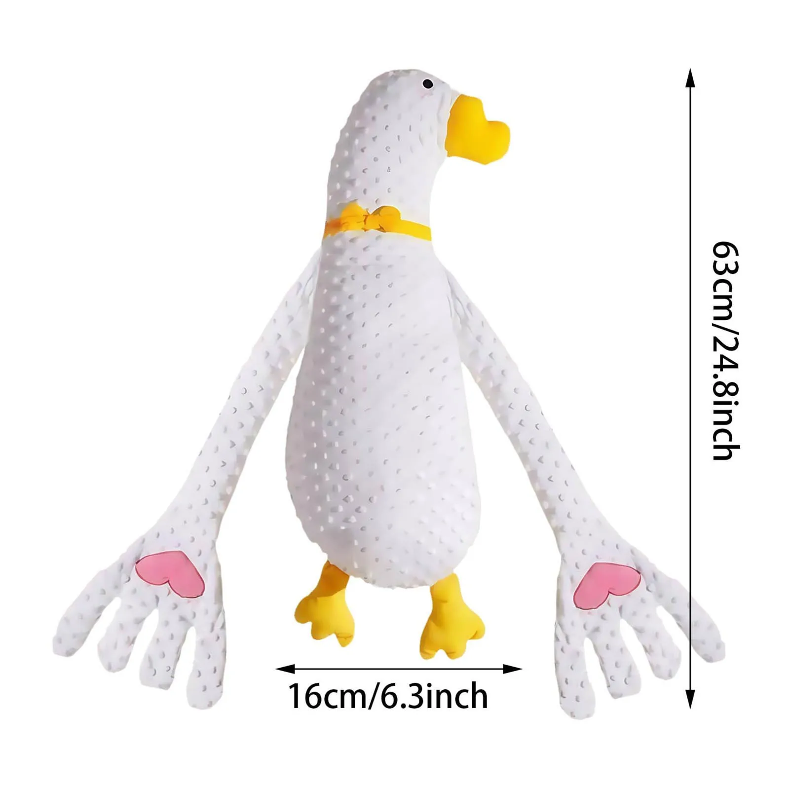 Muñeco para dormir con forma de gansos blancos para bebé, almohada de mano eléctrica ajustable de 3 velocidades con palma calmante