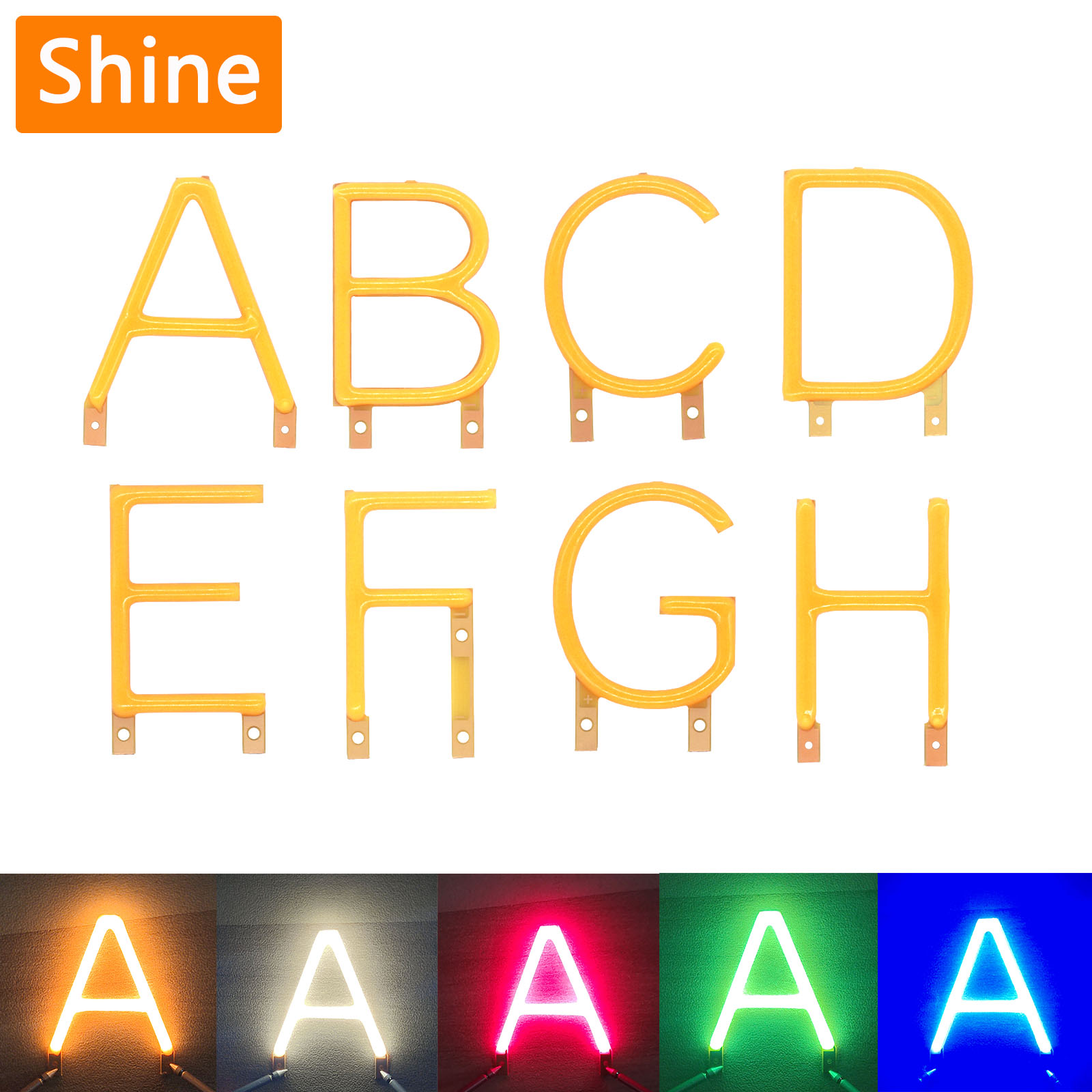 Englisch Brief Filament COB LED Filament DC3V Kerze Edison Weiß Rot Grün Blau Dioden Party Dekoration Licht Zubehör DIY