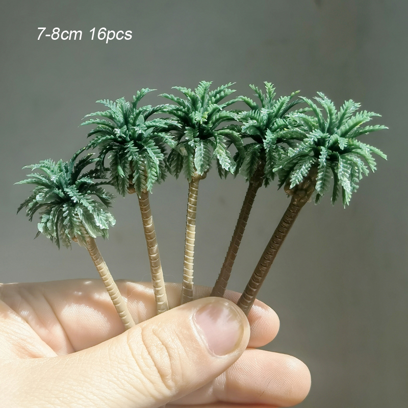 7-16cm 1/87 Ho Scale Model Palm Tree Artificial Coconut Landscape Train Railway Beach Seaside Layout Scenery Miniature Dioramas