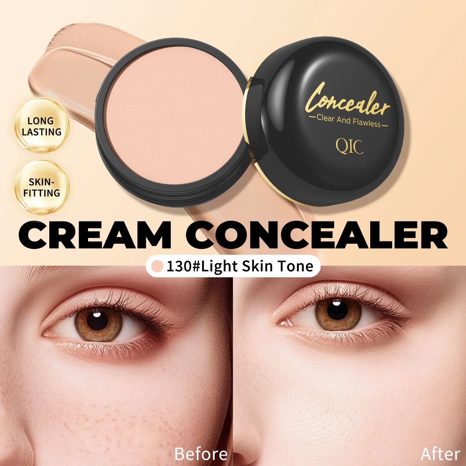 Corrector de cobertura total resistente al agua para tatuajes, cicatrices: base con acabado natural para todos los tonos y tipos de piel