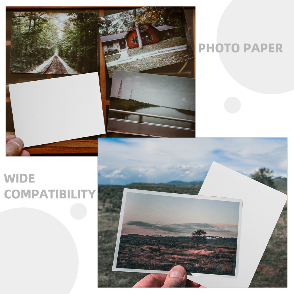 100 feuilles de papier Photo pour imprimante, papiers d'impression, images à sec instantanées, recyclée