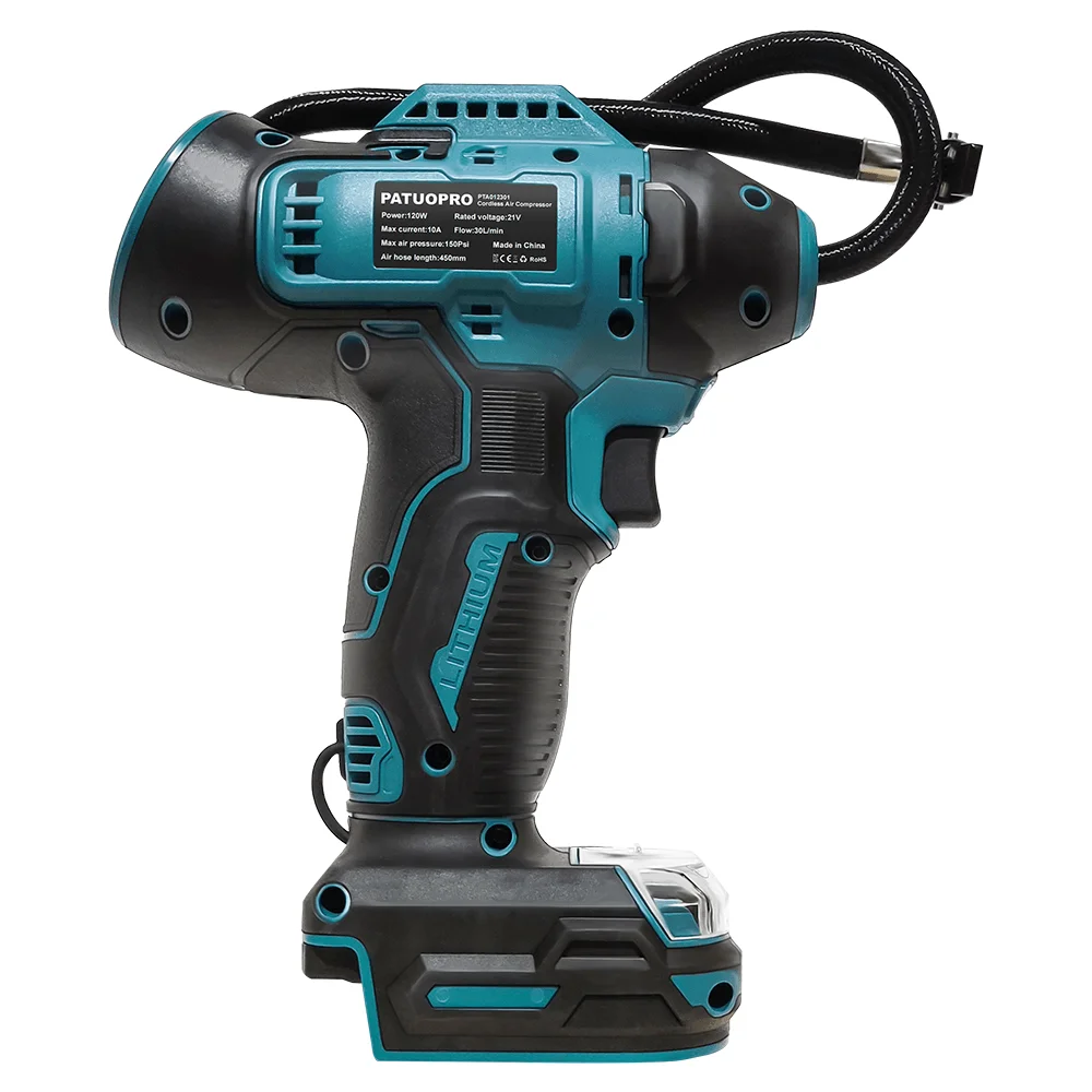 PATUOPRO 2 In 1 Electric Air Pump Cordless Automatic Inflator Tire Air Compressor Power Tool For Makita 18V Battery(No Battery)