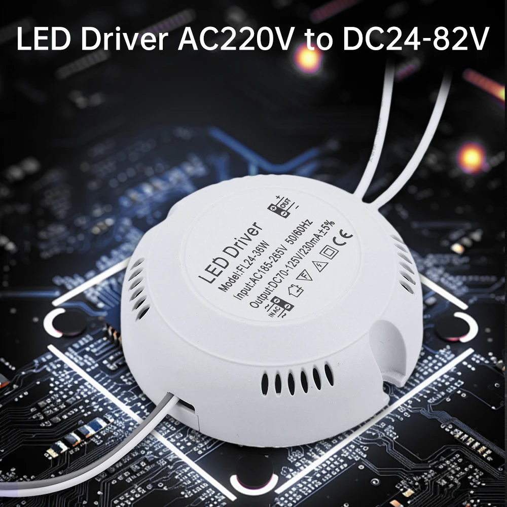 Transformador de iluminación Controlador LED Fuente de alimentación 8-24W / 24-36W Controlador de lámpara de luz LED