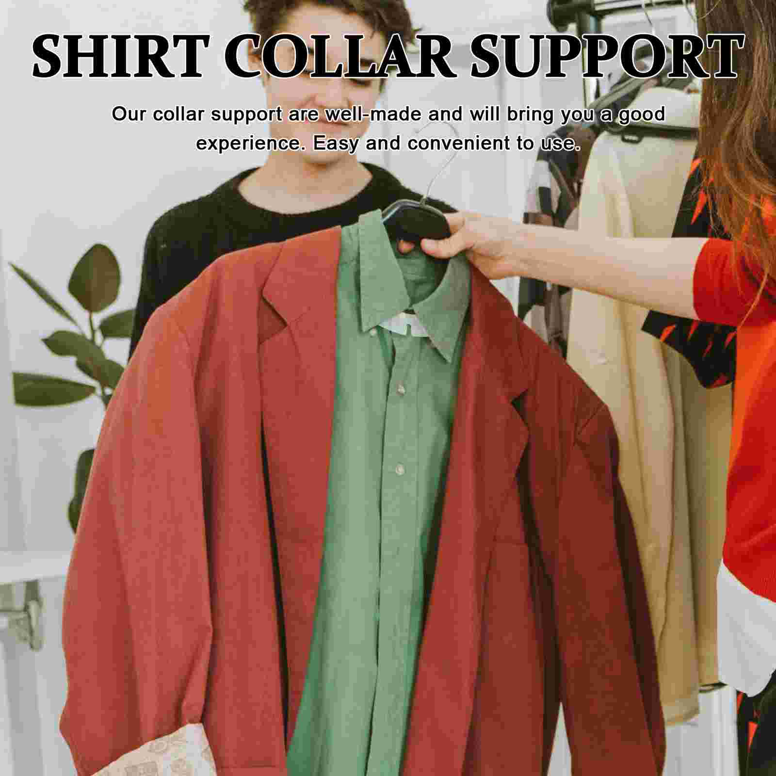 Button Collar Support Piece Shirts for Men Stay Glue Bone Shaper Women's Holder Velvet Hangers