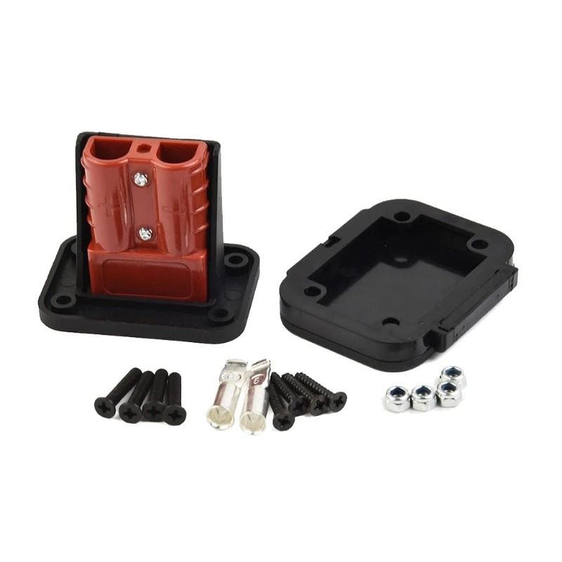 1 個 50A ケーブルコネクタプラグアンダーソンプラグコネクタフラッシュマウントブラケットパネルカバーキャラバンキャンピングカーボートトラック