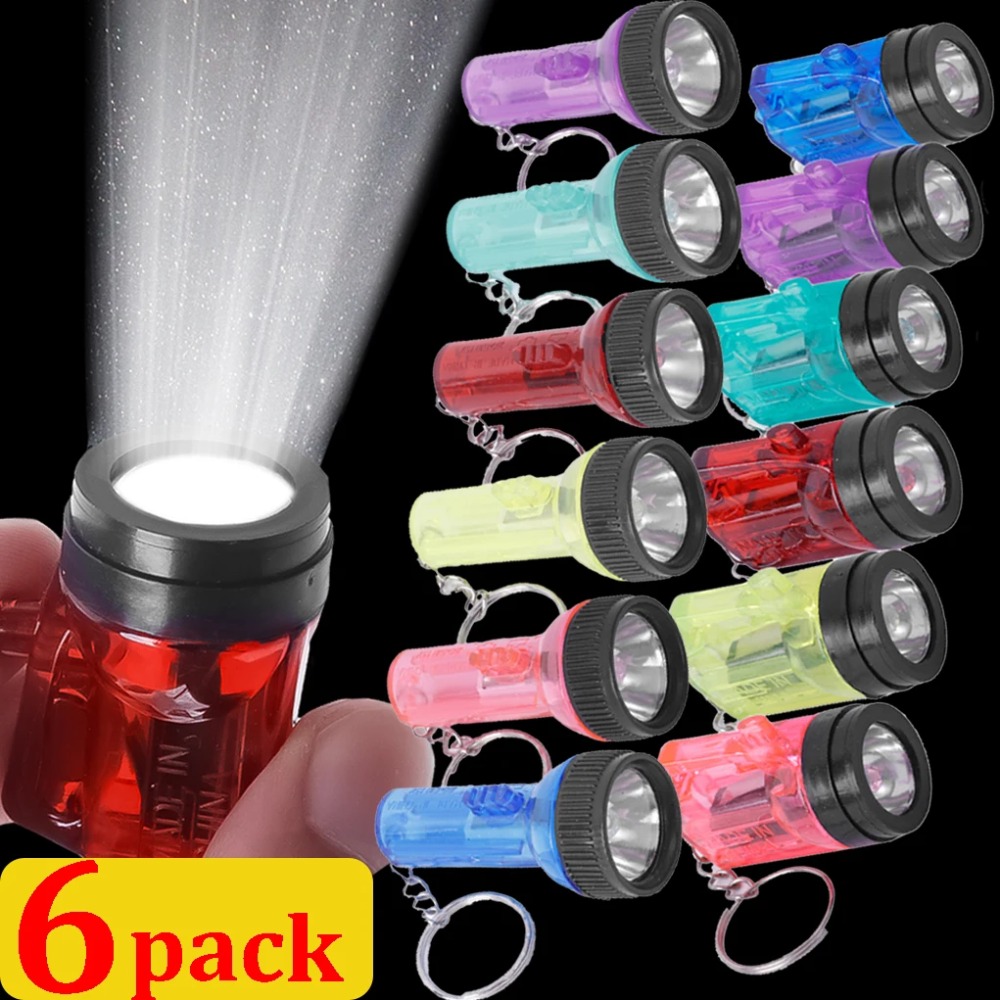 Mini LED Flashlight Portable Keychain Ultra-Bright Long-Range Torch Light Battery Outdoor Hiking Emergency Pocket Lamp Key Rings