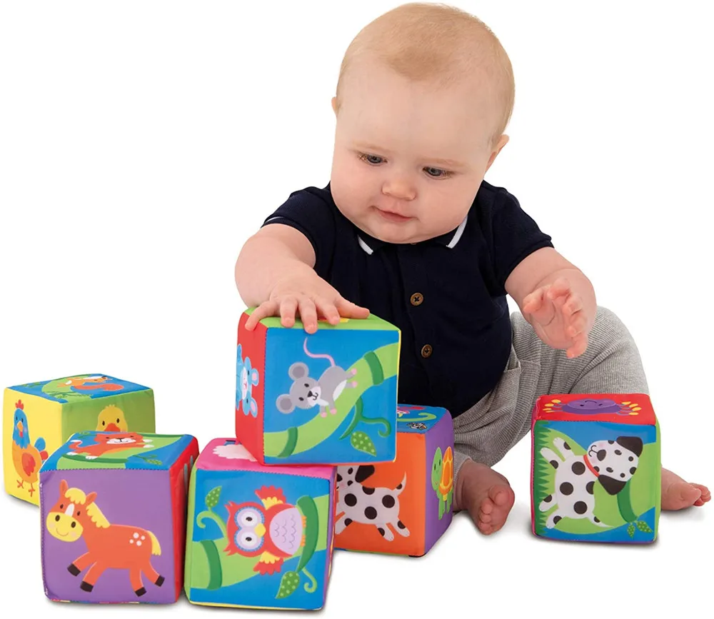 Trẻ Em Vải Khối Xây Dựng Mới Trẻ Sơ Sinh Búp Bê Vải Mềm Lục Lạc Giáo Dục Sớm Cho Bé Đồ Chơi Sang Trọng Bộ Khối Lập Phương