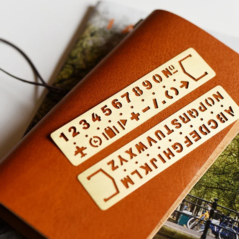 Vintage Messing Metall Multifunktionale Lesezeichen Schablone Lineal DIY Werkzeug Reisenden der Notebook Tagebuch Planer Zubehör Schreibwaren