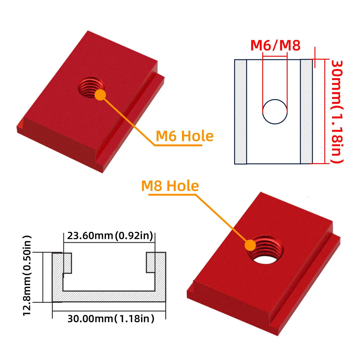 500 มม.อลูมิเนียม T30 Track และ T-Slider T Slot Miter Track Jig - Miter Gauge Guide Chute สําหรับ Workbench/เลื่อย Router ตาราง DIY เครื่องมือ