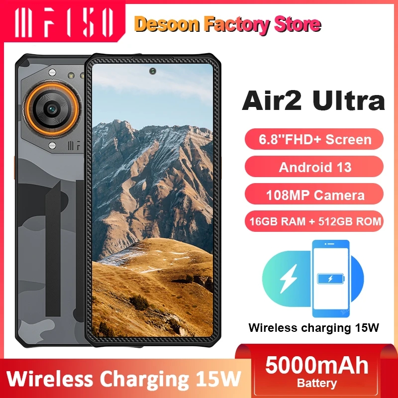 IIIF150 Air2 Ultra 5G Rugged Phone 6.8''FHD+ 120Hz Flexible AMOLED Screen 16GB+512GB 108MP Camera Ultra-thin Rugged  65W Charge