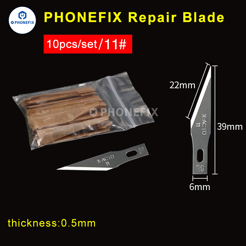 10pcs #4A #11 #18 Scalpel Knife Blades Engraving Non-Slip Metal Scalpel Knife Replacement Craft Blades PCB Repair Hand Tools