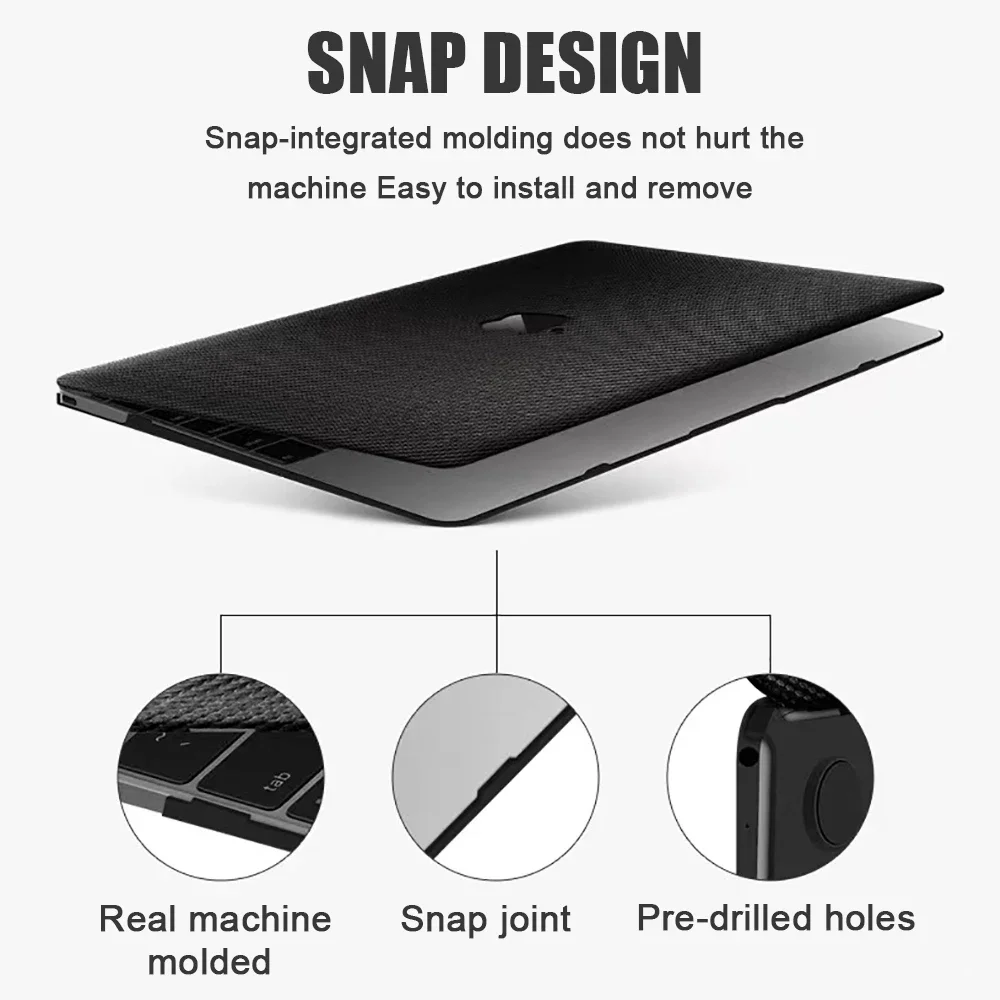 2024 New Carbon Fiber Case Laptop Case For Macbook 13 14 16 Inch Case For M3 A3113 A3114 M2 A2941 Protective Cover Accessories
